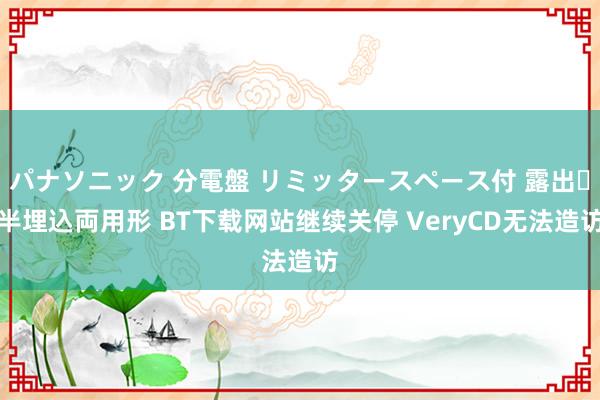 パナソニック 分電盤 リミッタースペース付 露出・半埋込両用形 BT下载网站继续关停 VeryCD无法造访