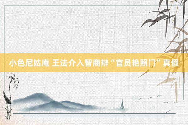 小色尼姑庵 王法介入智商辨“官员艳照门”真假