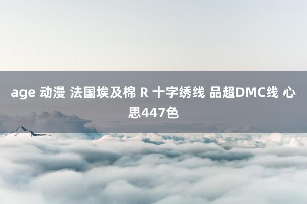 age 动漫 法国埃及棉 R 十字绣线 品超DMC线 心思447色